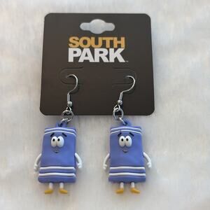New South Park Towelie 1.5" Drop Figure Earrings Comedy Central Towel Character